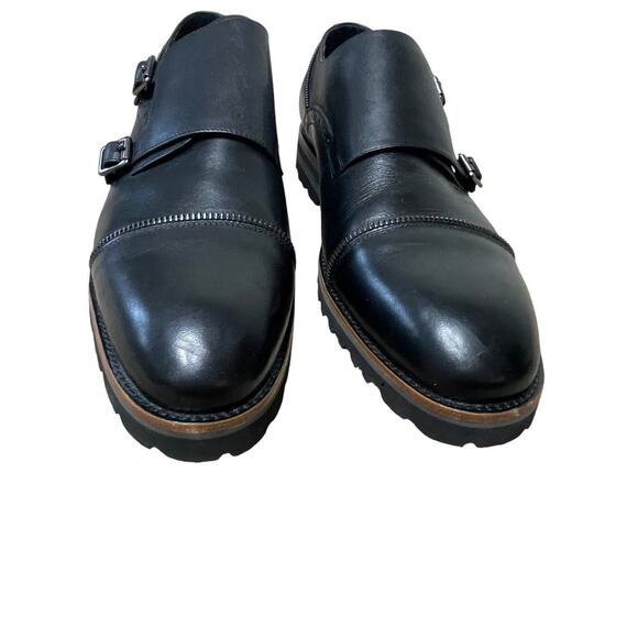 Robert Graham Acadia RGC5120 Mens Black‎ Leather Monk Strap Oxford Shoes 11 main image 8